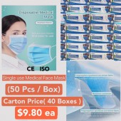 Single-use Medical Face Mask (50 Pcs Per Box) - 40 Boxes
